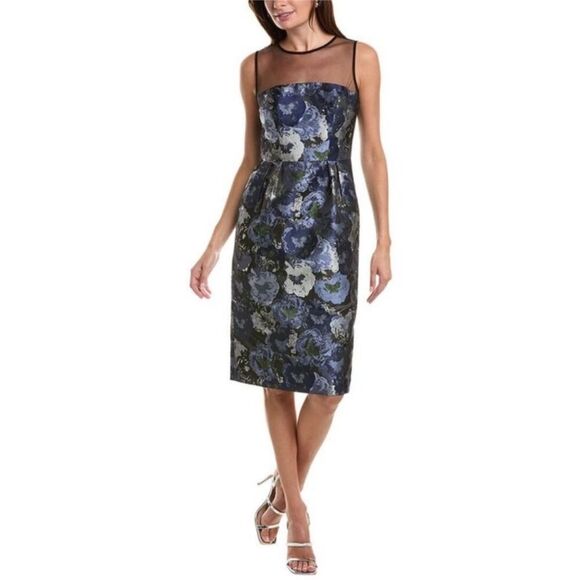 Kay Unger “Dottie” Jacquard Sheath Dress NWT Size 6 $338 - Picture 2 of 5